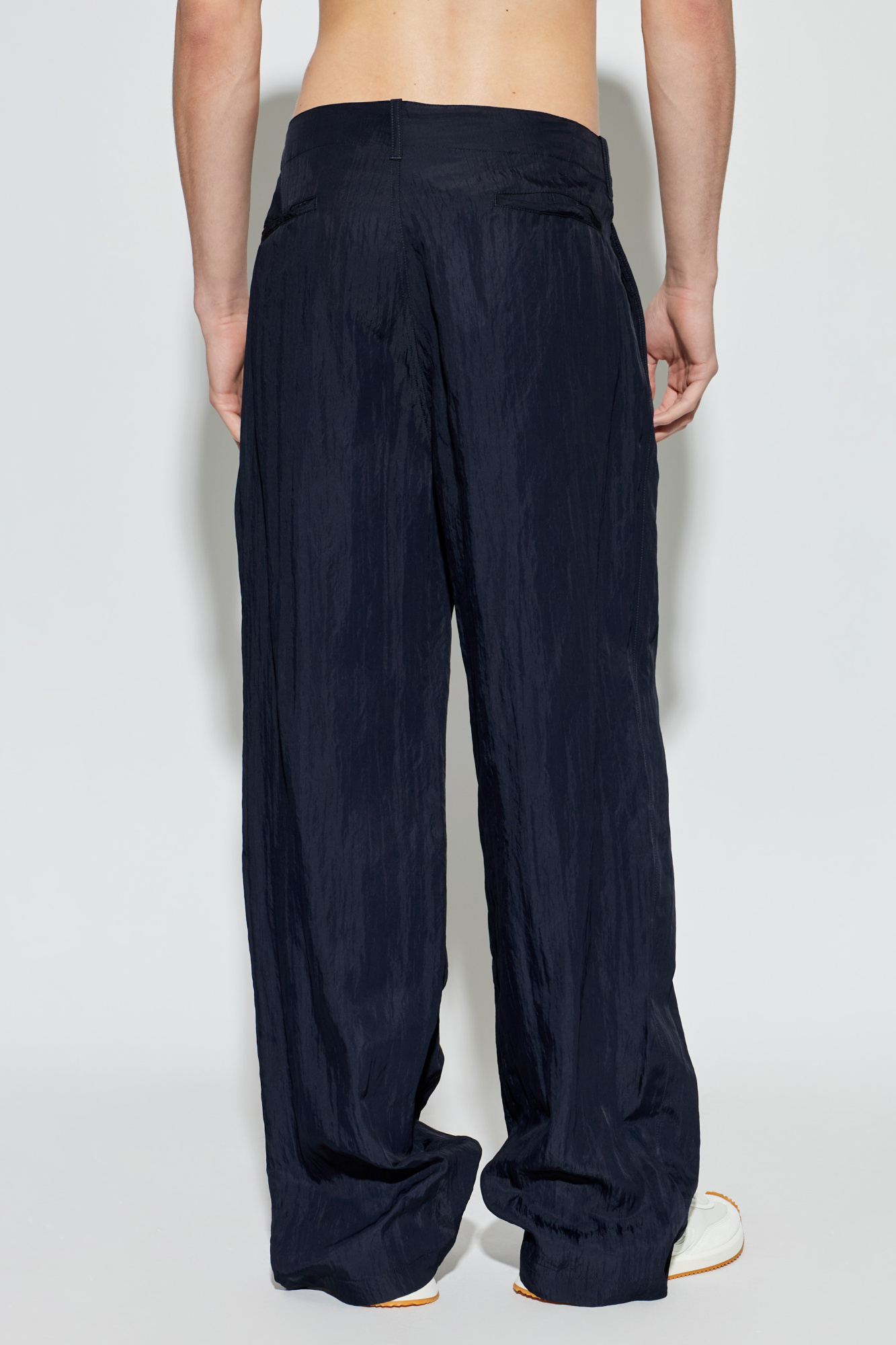 Navy blue Trousers with a crinkled effect Giorgio Armani - Vitkac
